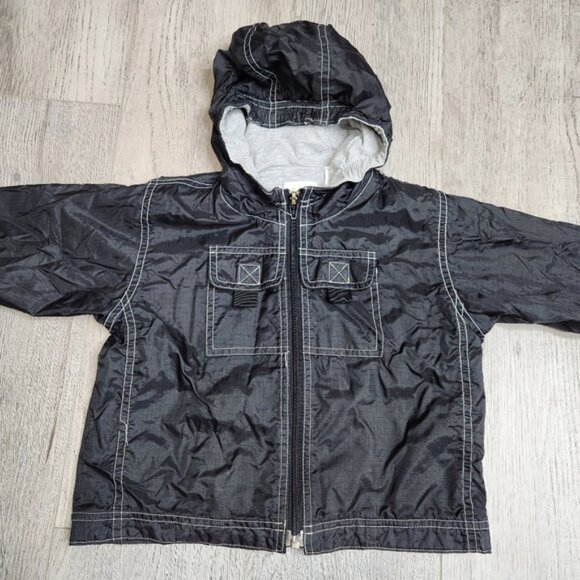 Gap Baby Black Hooded Rainjacket Size 3T - Picture 3 of 10